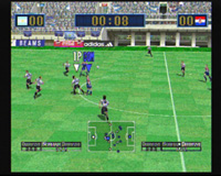 une photo d'Ã©cran de Virtua Striker 2 version 2000 sur Sega Dreamcast